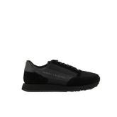 Armani Exchange Men’s Suede Sneakers Black+Ref.Black